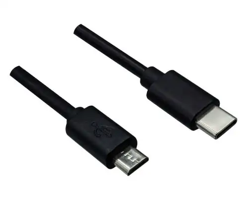 DINIC USB 3.1 Kabel Typ-C auf micro B, schwarz, DINIC Polybag, 0,5m